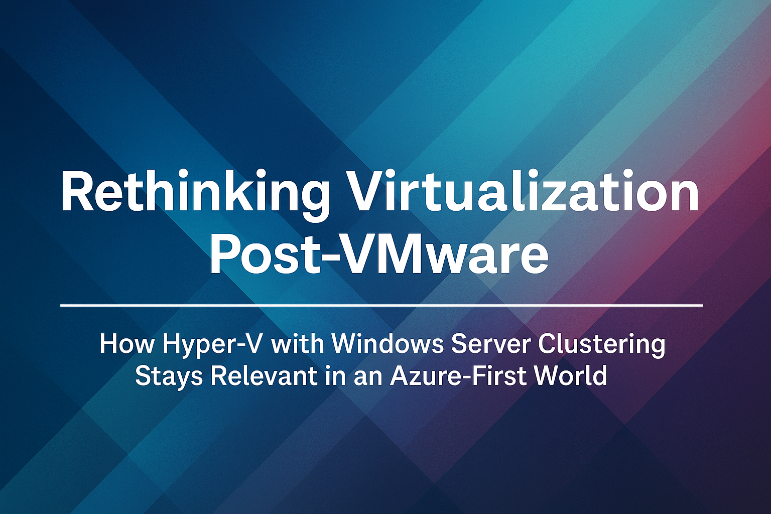 Rethinking Virtualization Post-VMware